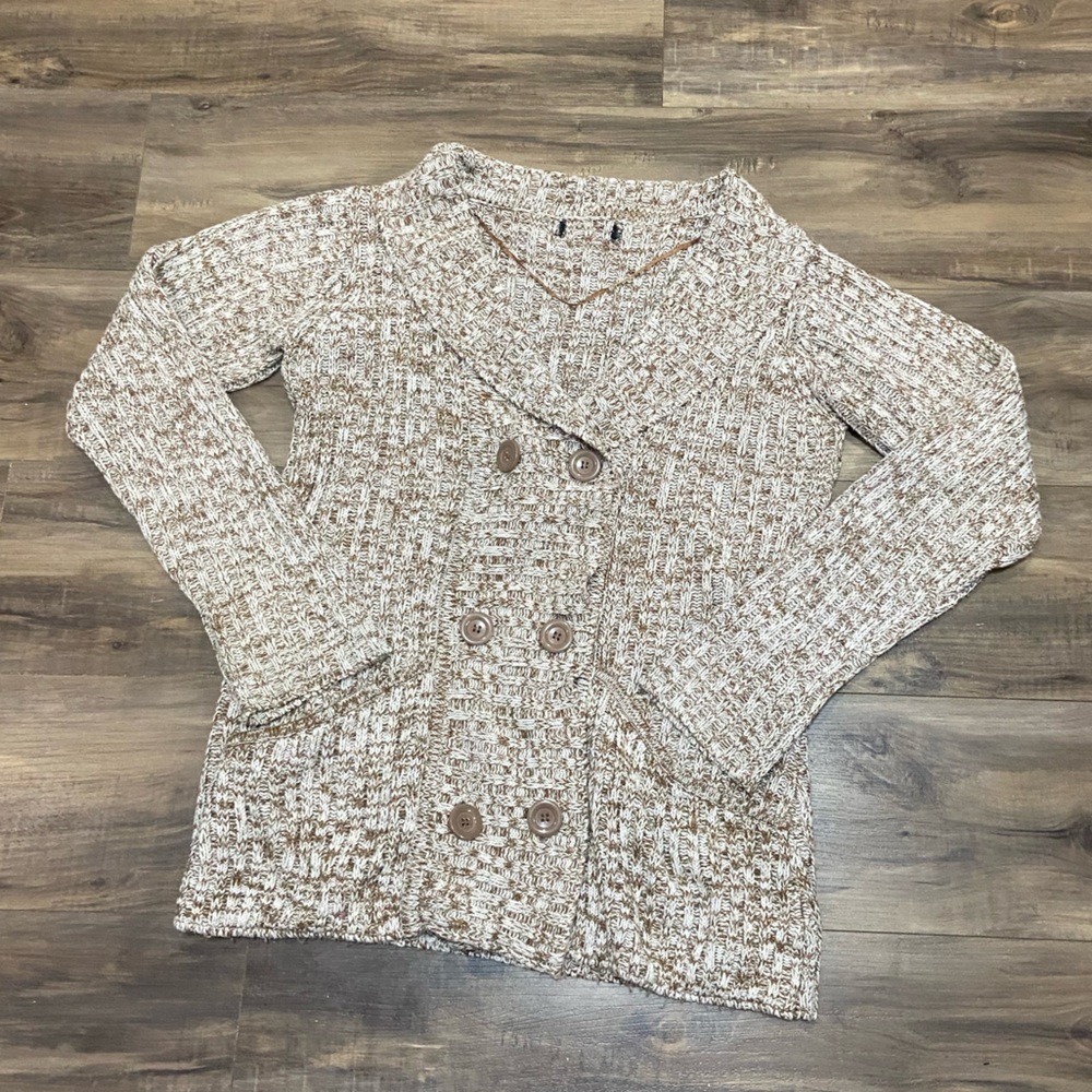 Chunky Knit Light Brown Sweater - Picture 1 of 7